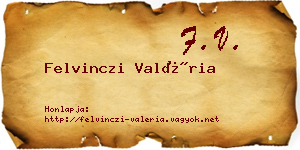 Felvinczi Valéria névjegykártya
